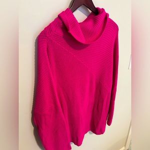 Chelsea28 Hot Pink Turtleneck Sweater
